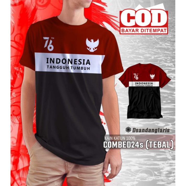 KAOS 17 AGUSTUS KAOS INDONESIA PREMIUM FASHION PRIA