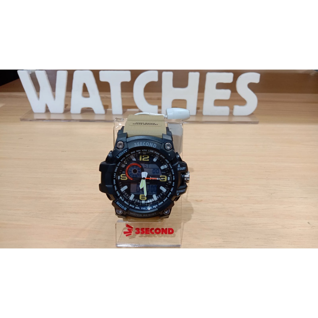 JAM TANGAN Pria 3Second Watch 6911 Analog dan Digital