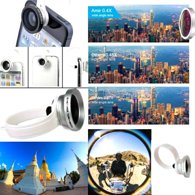 New Fisheye wide lens 180 derajat clip on rounded lensa hp wide angle fisheye
