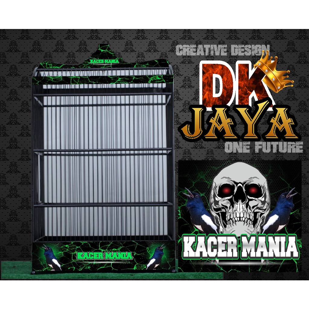 STICKER DECAL SANGKAR BURUNG KACER KOTAK TERBARU