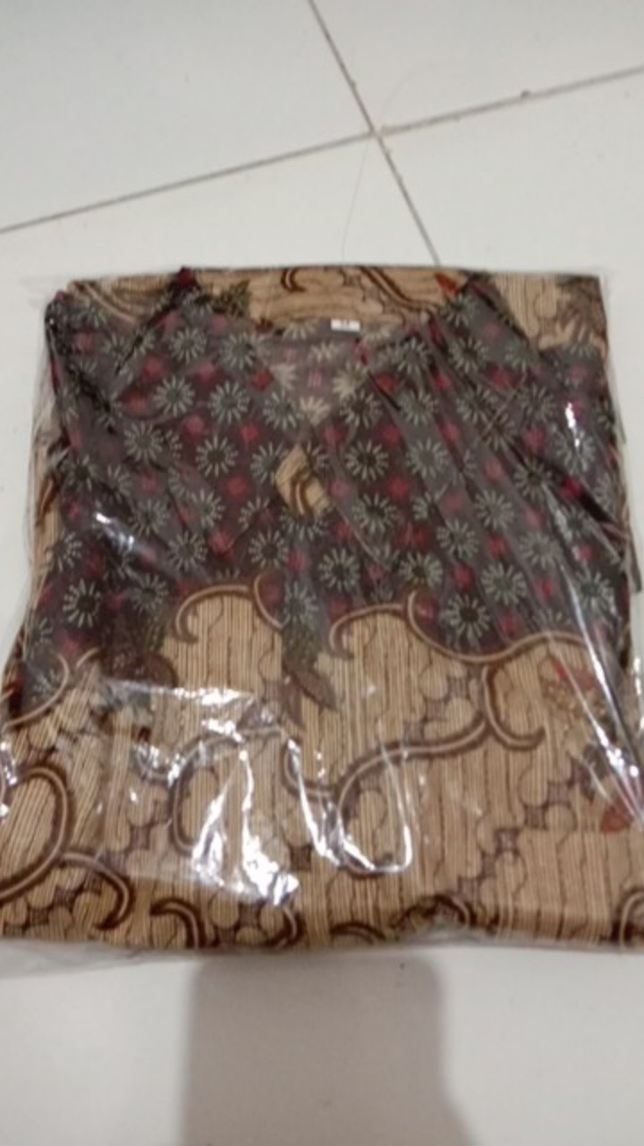 Risna Batik Hrb026 Kenongo Kemeja Hem Pendek Padi Murah Keren M L Xl  Batik Pria Wajik Biru