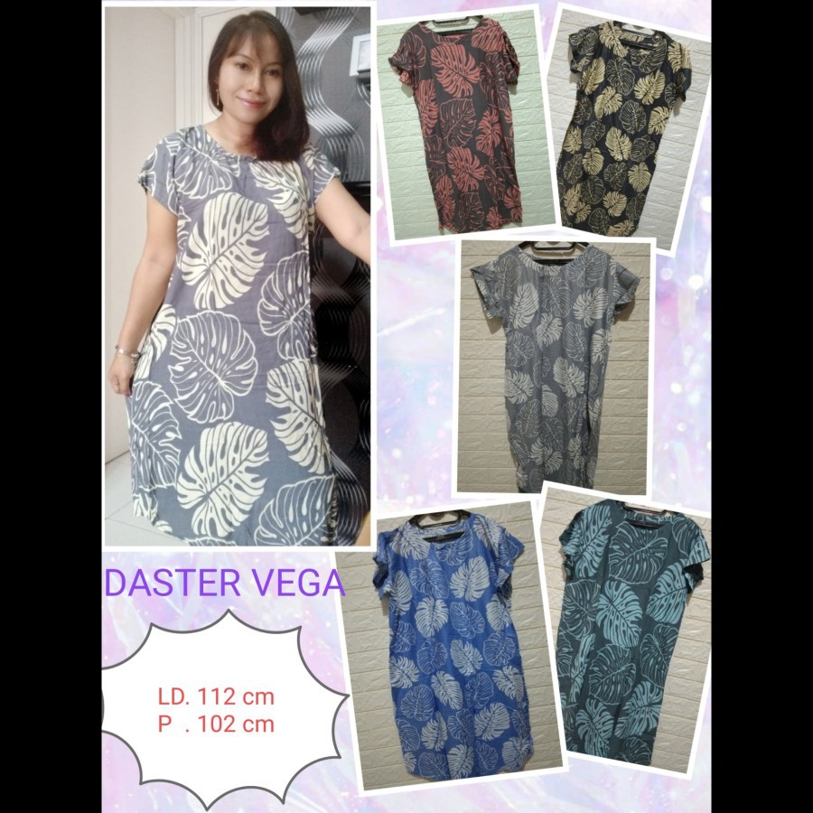 DASTER BALI VEGA MOTIF DAUN /DASTER MURAH DAN CANTIK/ BIRU MUDA
