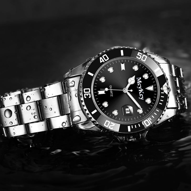COD✅ Jam Tangan Pria Olahraga Model Terbaru 2025 Jam Tangan Tahan Air Kedalaman 30 Meter Tali Stainless Steel Fitur Tanggal Otomatis - J18