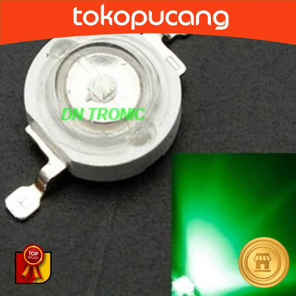 LED HPL 1w green High Power hijau lampu senter
