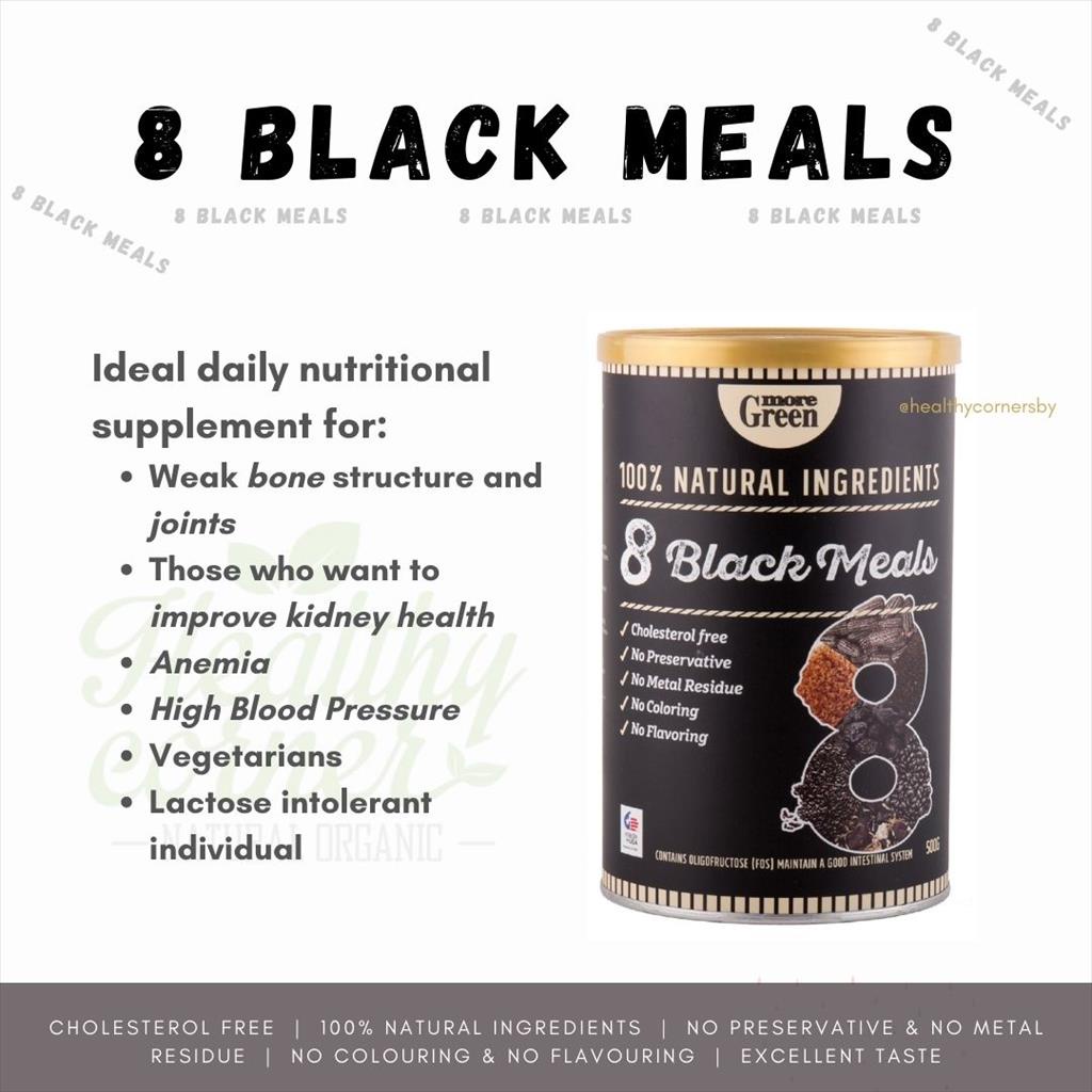 

More Green - 8 Black Meals (500 g) Cereal Sereal Minuman Kesehatan