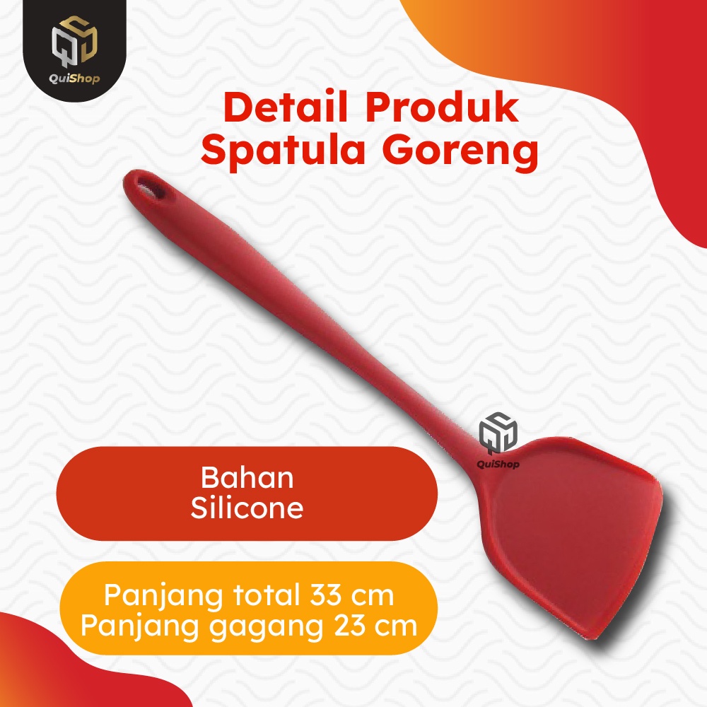 Spatula Silicone Sodet Sutil Cucutik Food Grade Alat Penggoreng Makanan Peralatan Dapur Termurah Berkualitas