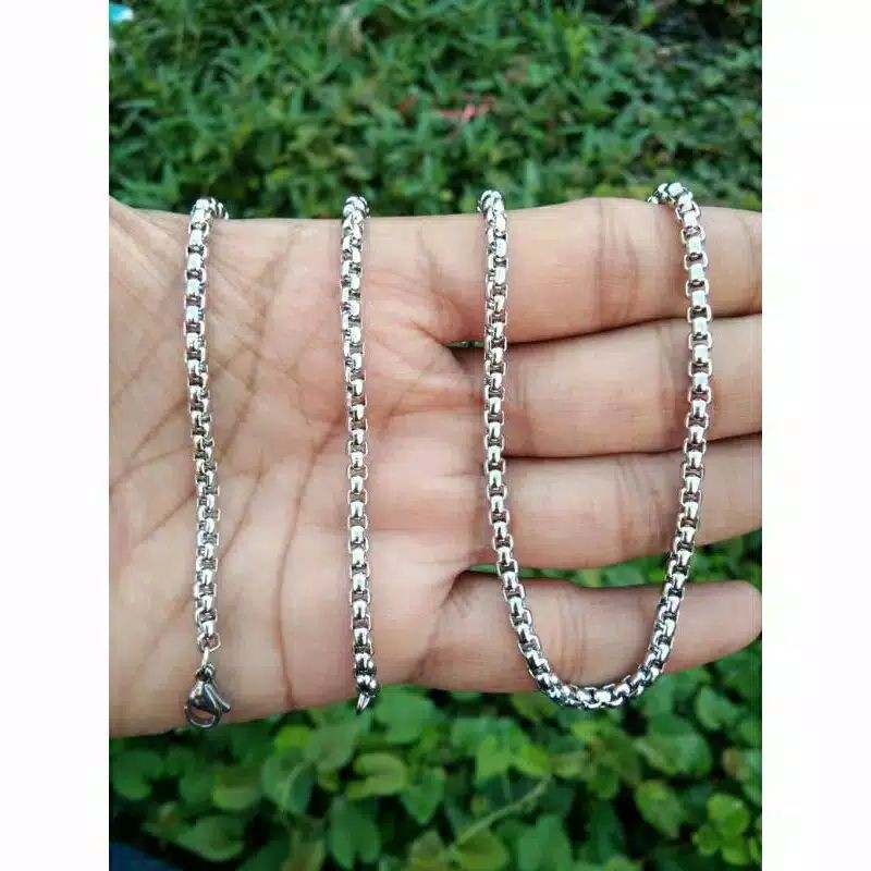 REAL PICTURE-KALUNG TITANIUM HOLO SILVER PRIA WANITA-KALUNG TITANIUM MODEL HOLO BAGUS