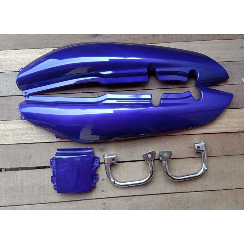 Cover Body Tilas Tiger Lawas 2000 + Begel Besi Full Croom Warna Violet dan Cover Aki Paket Lengkap