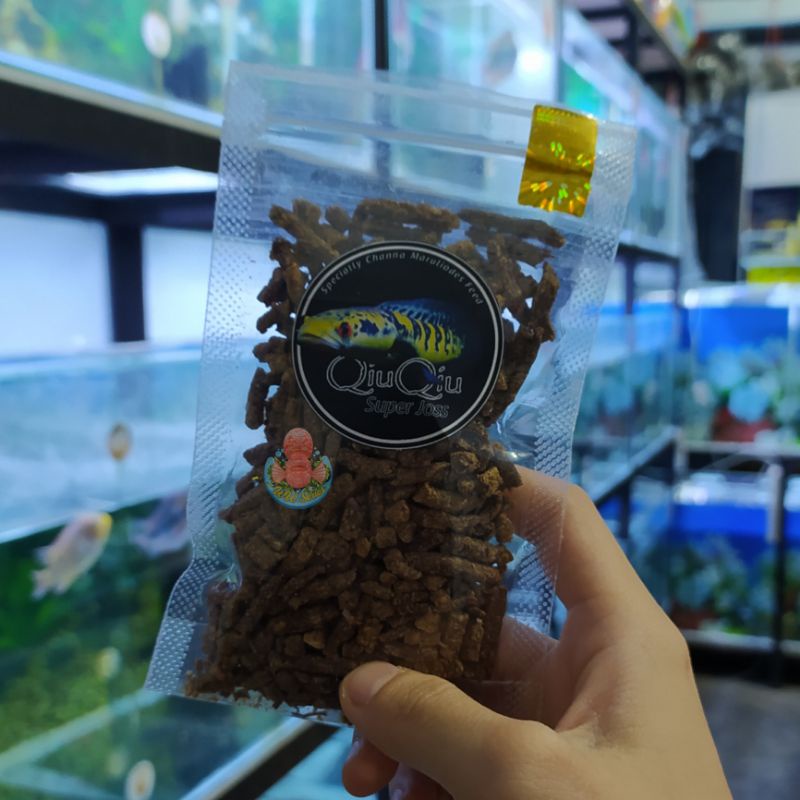 PELET QIU - QIU 50GRAM ORIGINAL GRADE AAA BANG FISH AQUATIC QIUQIU PELLET IKAN CHANNA BUNGA MARU YEL