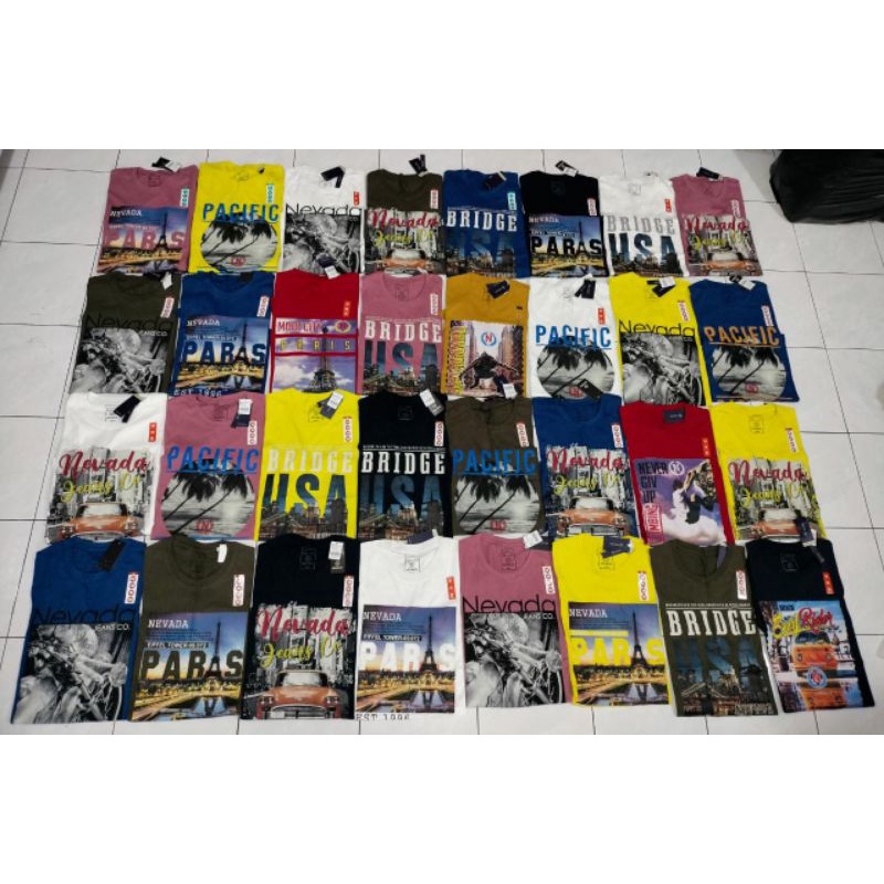 KAOS NEVADA PRIA DAN WANITA BAJU NEVADA KWALITAS MATAHARI (DAPAT 3PCS)