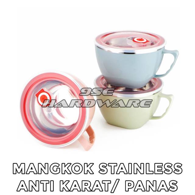 Mangkok Stainless Stell l Magkok Kedap Udara I Bolw I Mangko mie I Mangkuk Sayur Tahan Panasl