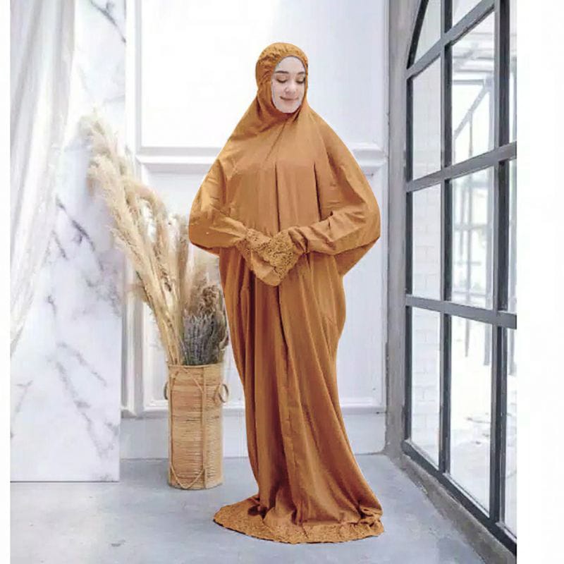 MUKENA TERBARU MUKENA KHADIJAH SYAFINA TERUSAN KATUN BORDIR