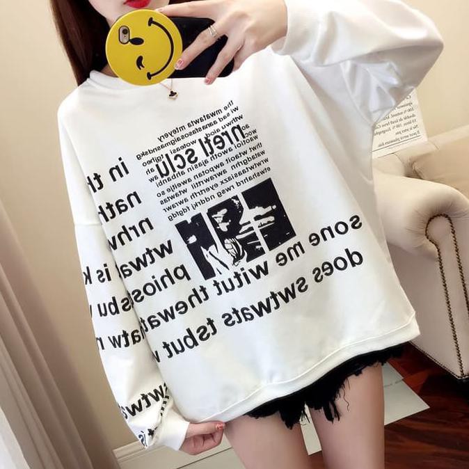 Baju Sweater Wanita White News (Xl) Import Original Deevagrosir.Olshop