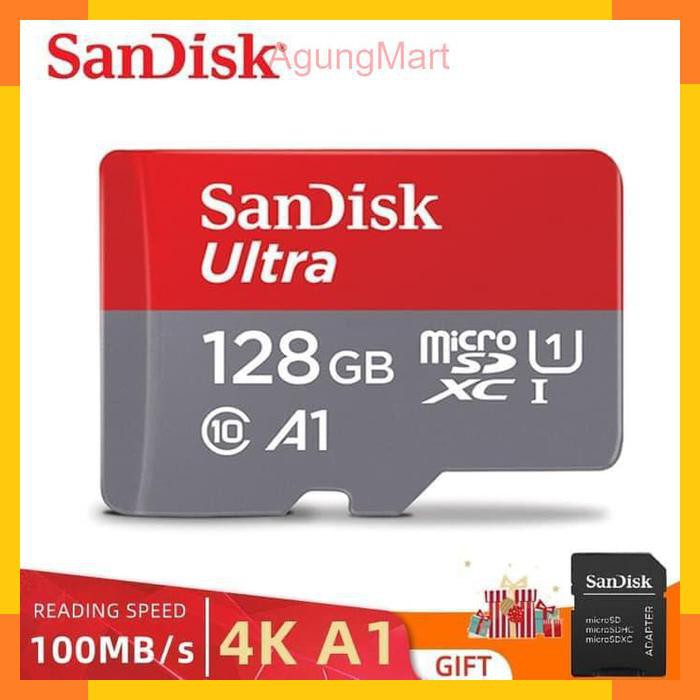 SANDISK MEMORY CARD 128GB 100MBS Micro sd sd card ORIGINAL