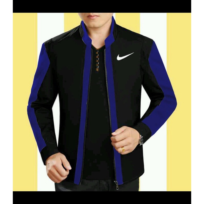 F695 Jaket Pria Nike Combo HB Hitam Benhur VL Outer Bomber Zipper Cowok Babyterry All Size
