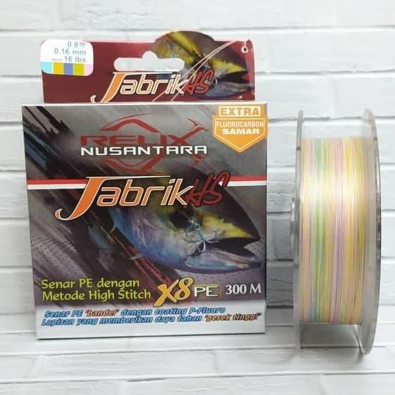 Strings Senar Pe Relix Nusantara Jabrik Hs X8 Pe 0.8 - 300M Senar Pancing