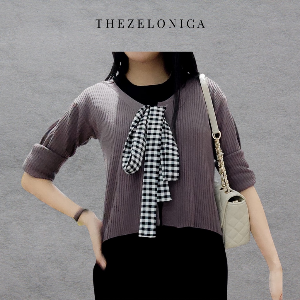 Zelonica Outer Naomi cardigan Bahan Premium