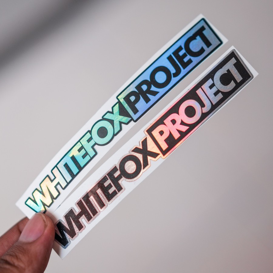

whitefoxproject sticker text - Hologram Print