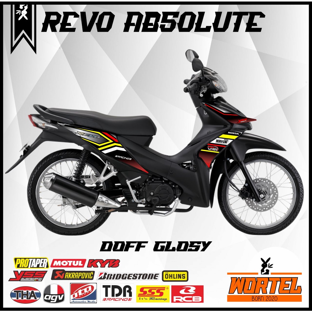 Striping Hologram Revo ABS-Stiker Decal Motor Revo Absolute Simpel Keren