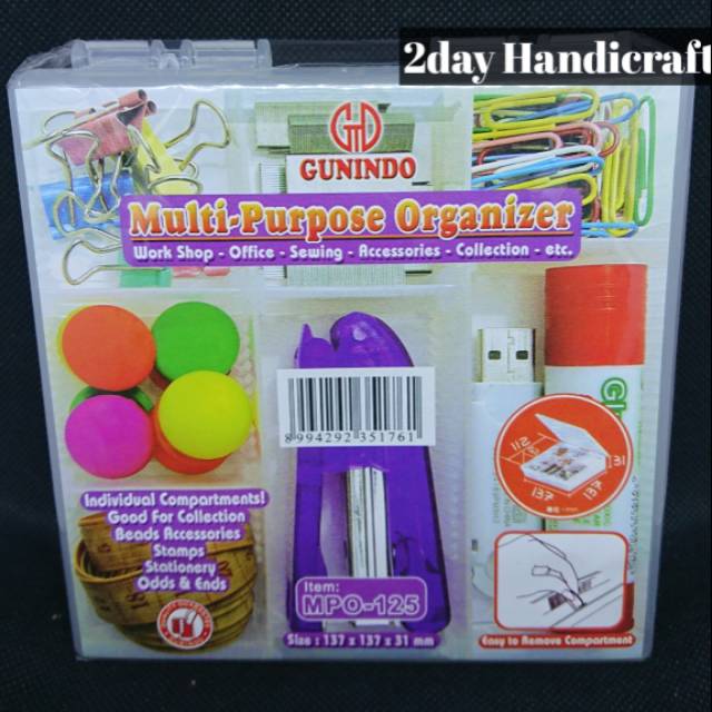 Kotak Bahan Craft - Kotak Kancing - Kotak Accesoris Kecil 13x13x3