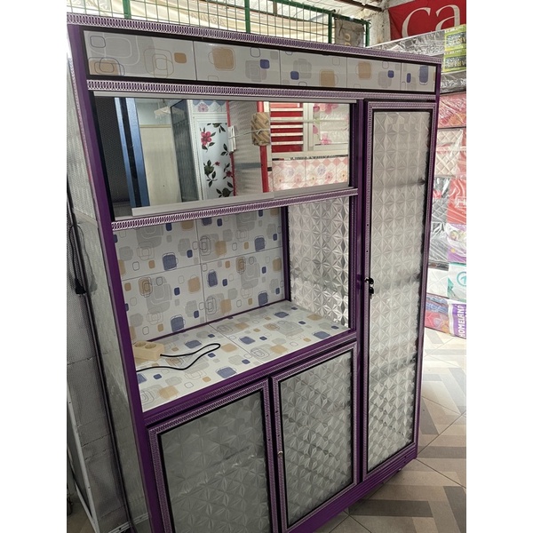 Lemari Rak Piring 3 Pintu Exclusive Roda