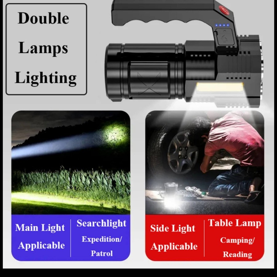 Senter led high power MX-5088/L-20(MX-2000)/TD-777 ( 4 LED + COB) Praktis dan Batrai Awet