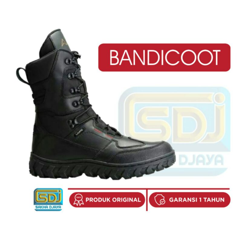 SEPATU TACTICAL BOOTS LAARZ BANDICOOT BLACK