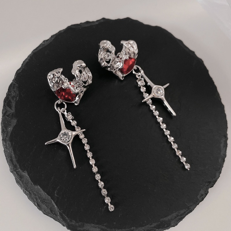 Anting Bentuk Hati Dan Bintang Gaya Harajuku