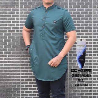 TERLARIS BAJU  KOKO  LENGAN PENDEK KURTA PAKISTAN ALA  SANTRI 