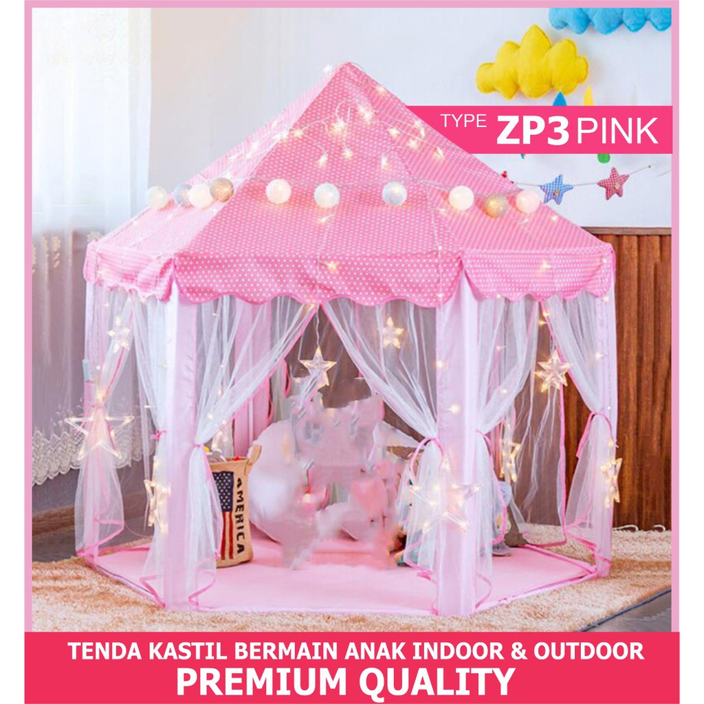 PROMO Tenda Camping Lipat Untuk Anak-Anak 2/3 orang dengan model castle Lucu -TERMURAH