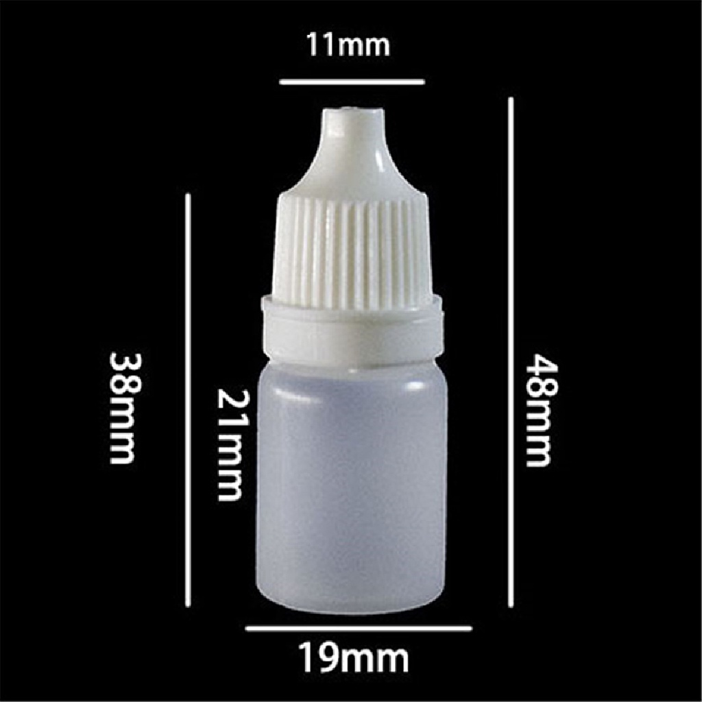 [OOID] 50pcs PET Plastic Empty Dropper Bottle 5ML Liquid Eye Clear Water Vial ID