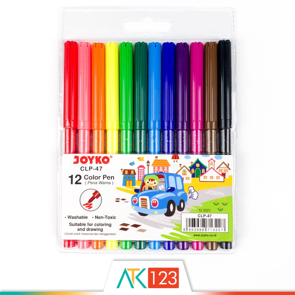 

Pulpen / Pena / Spidol Warna / Color Pen / Marker Set 12 Warna / Colors Joyko CLP-47