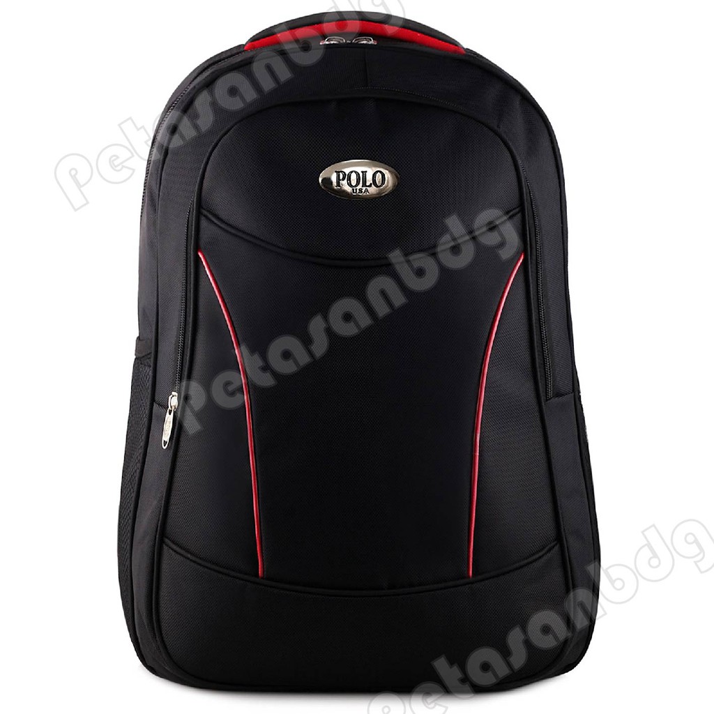 PTS -Polo USA Black Verter  Backpack + FREE Raincover