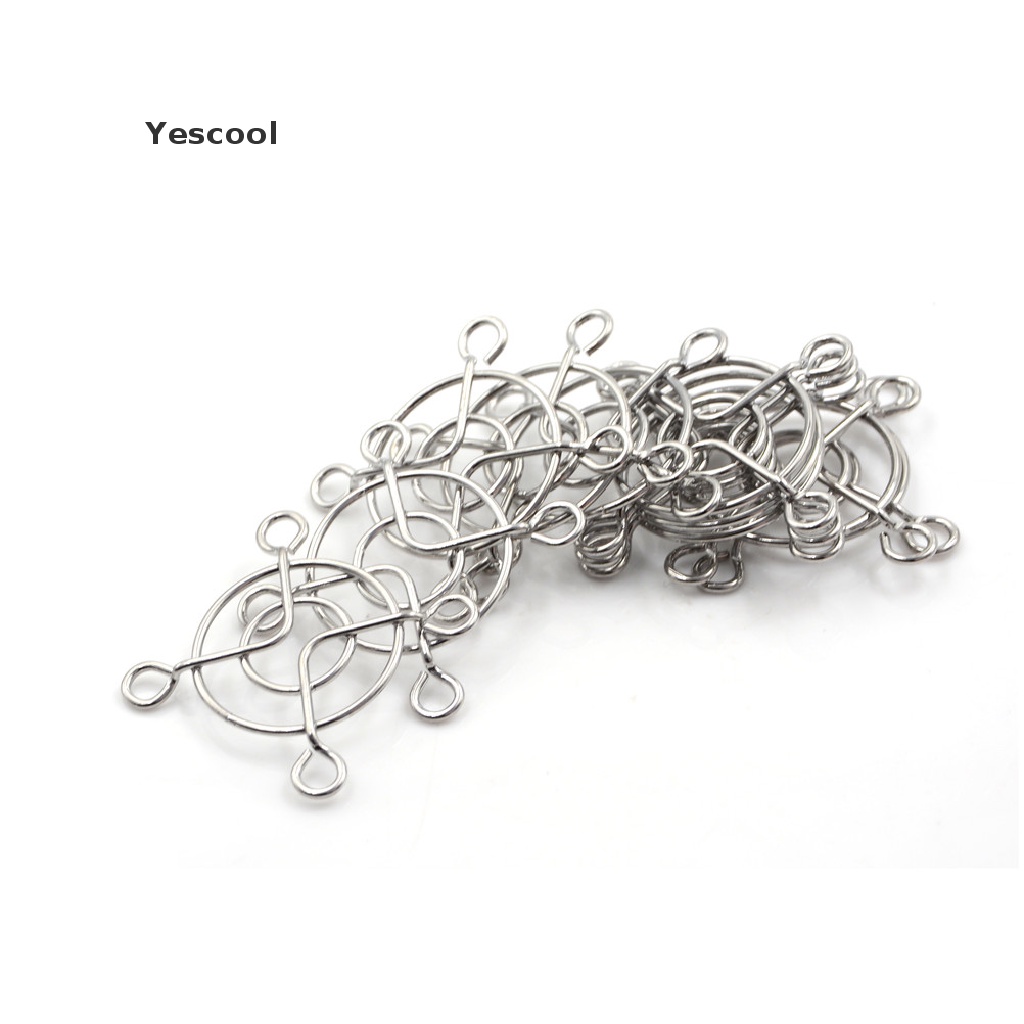 Yescool 10pcs Pelindung Jari Bahan Kawat Baja Ukuran 40mm 4cm Untuk Kipas Angin