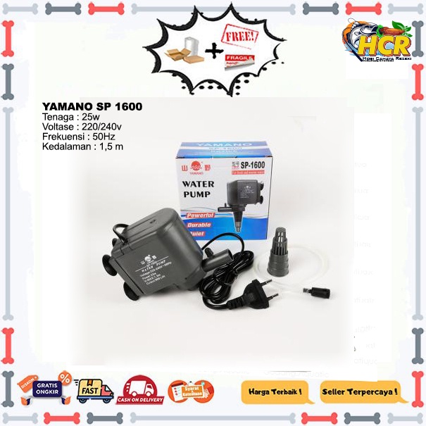 YAMANO SP 1600 SP-1600 POMPA FILTER AIR POMPA AQUARIUM AKUARIUM FILTER VENTURI
