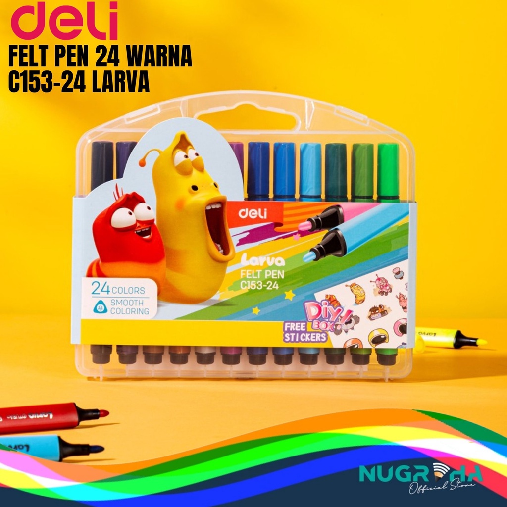 

FELT PEN / SPIDOL WARNA 24 DELI C153-24