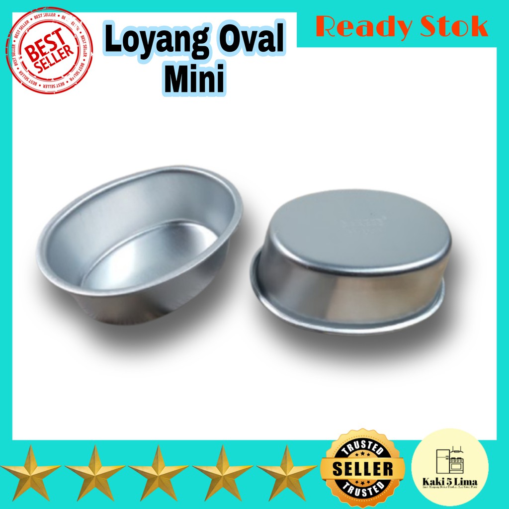 COD Loyang Kue Oval Press Tanpa Sambungan Loyang Cupcake Mini Impor