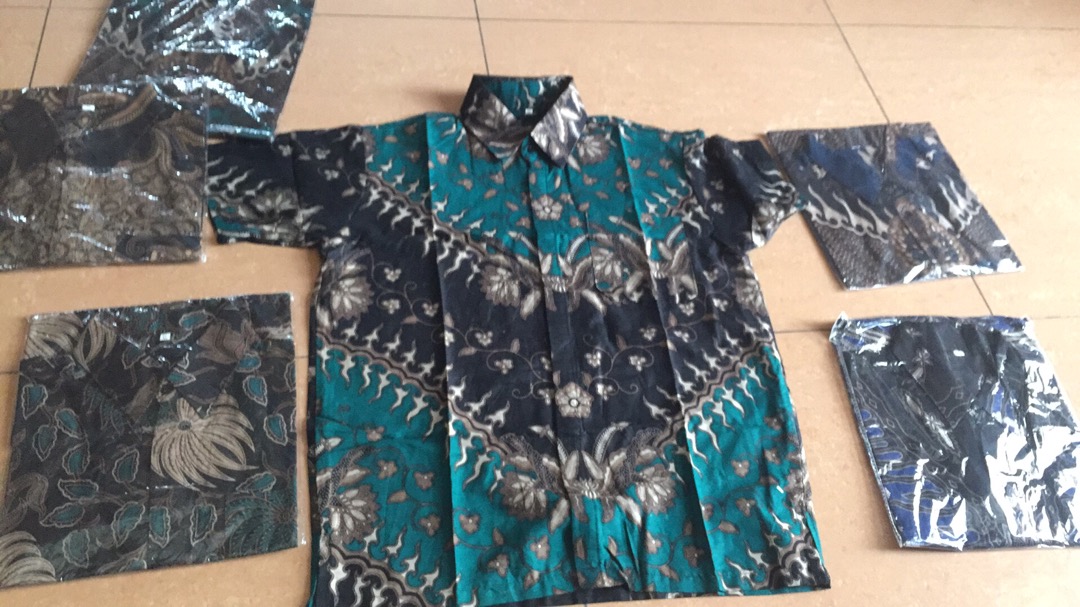 M, L, Xl, Xxl, Kemeja Batik Pria Lengan Pendek Jumbo Baju Batik Pria