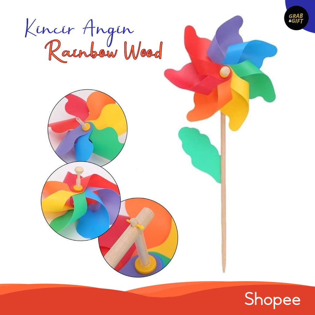 Kincir Angin / Windmill Rainbow Untuk Taman / Outdoor