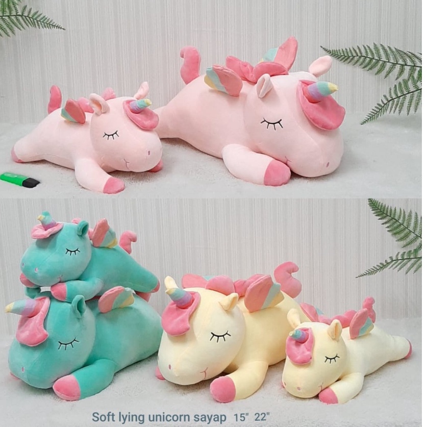 Boneka soft Unicorn Sayap Import  Kuda pony baby kids animal angel boneka unicorn sayap import