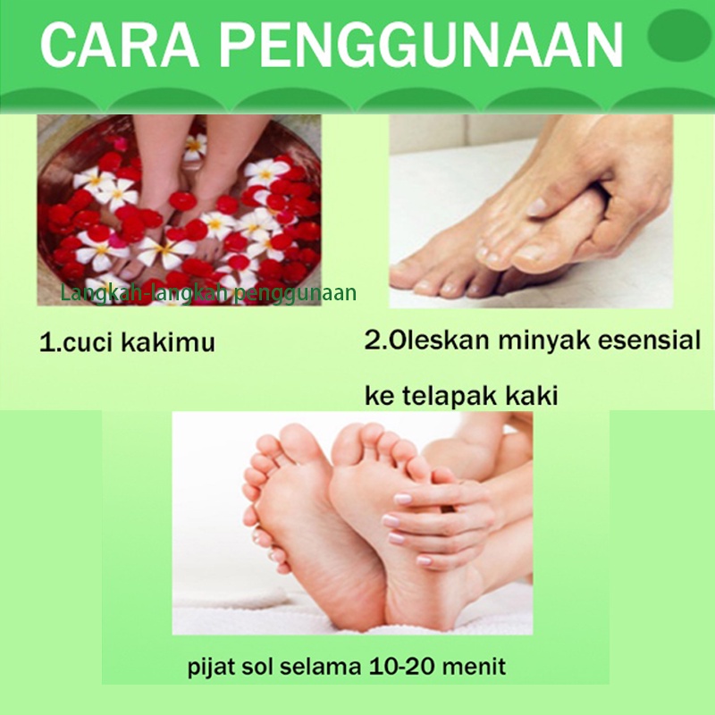 Height Growth Essential Oil 15ml+15ml 100% Ori Herbal Foot Massage Oil Mempromosikan Pertumbuhan Tinggi Badan