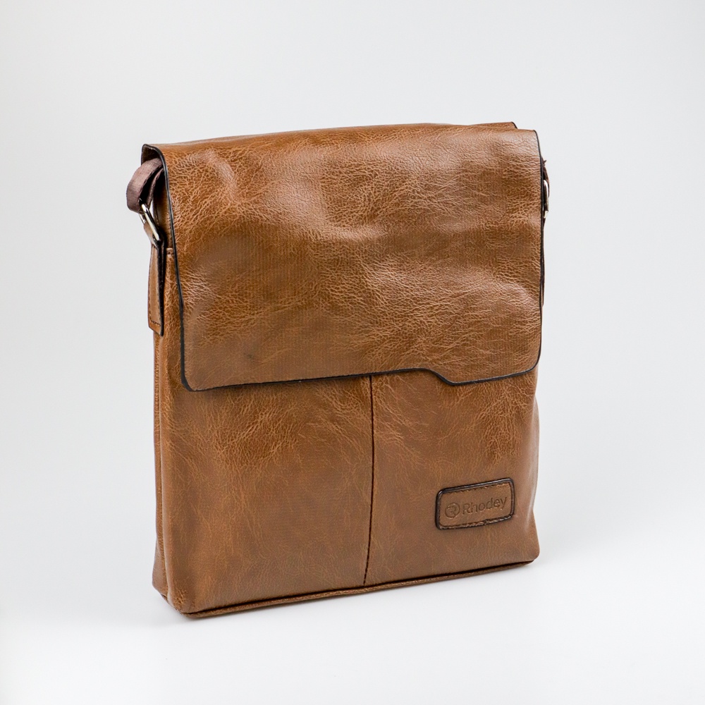 Rhodey Tas Selempang Messenger Bag Large Pria dengan Dompet - 898 - Brown