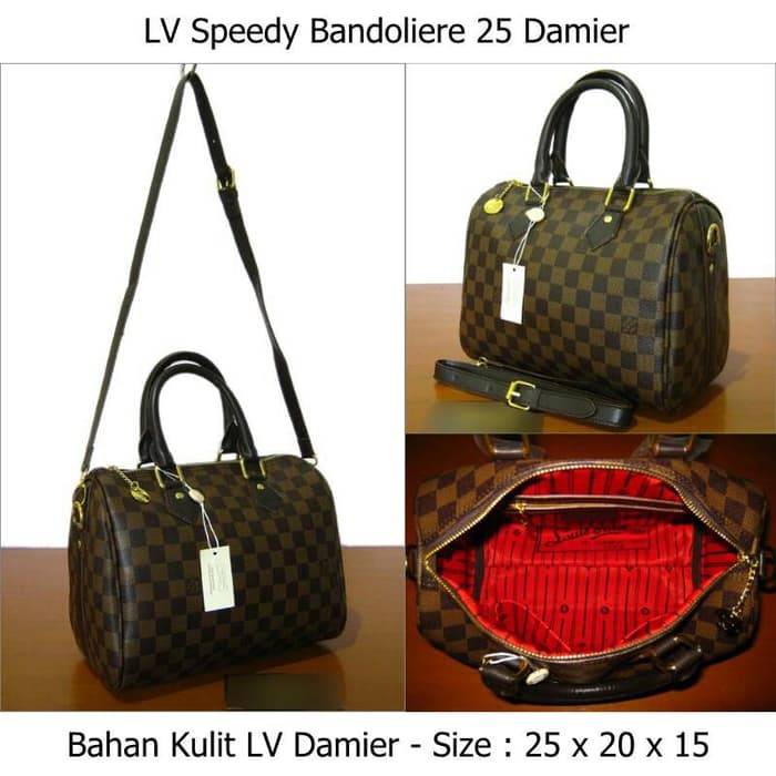 GROSIR 0551 Tas lokal Louis Vuitton LV damier untuk wanita ke kantor murah TAS SELEMPANG