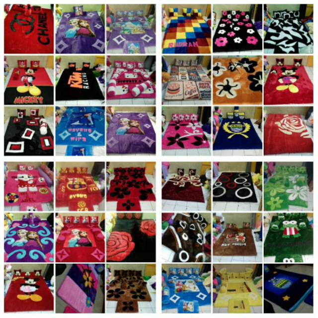 Karpet karakter (surpet) tanpa bantal ukuran 150x200