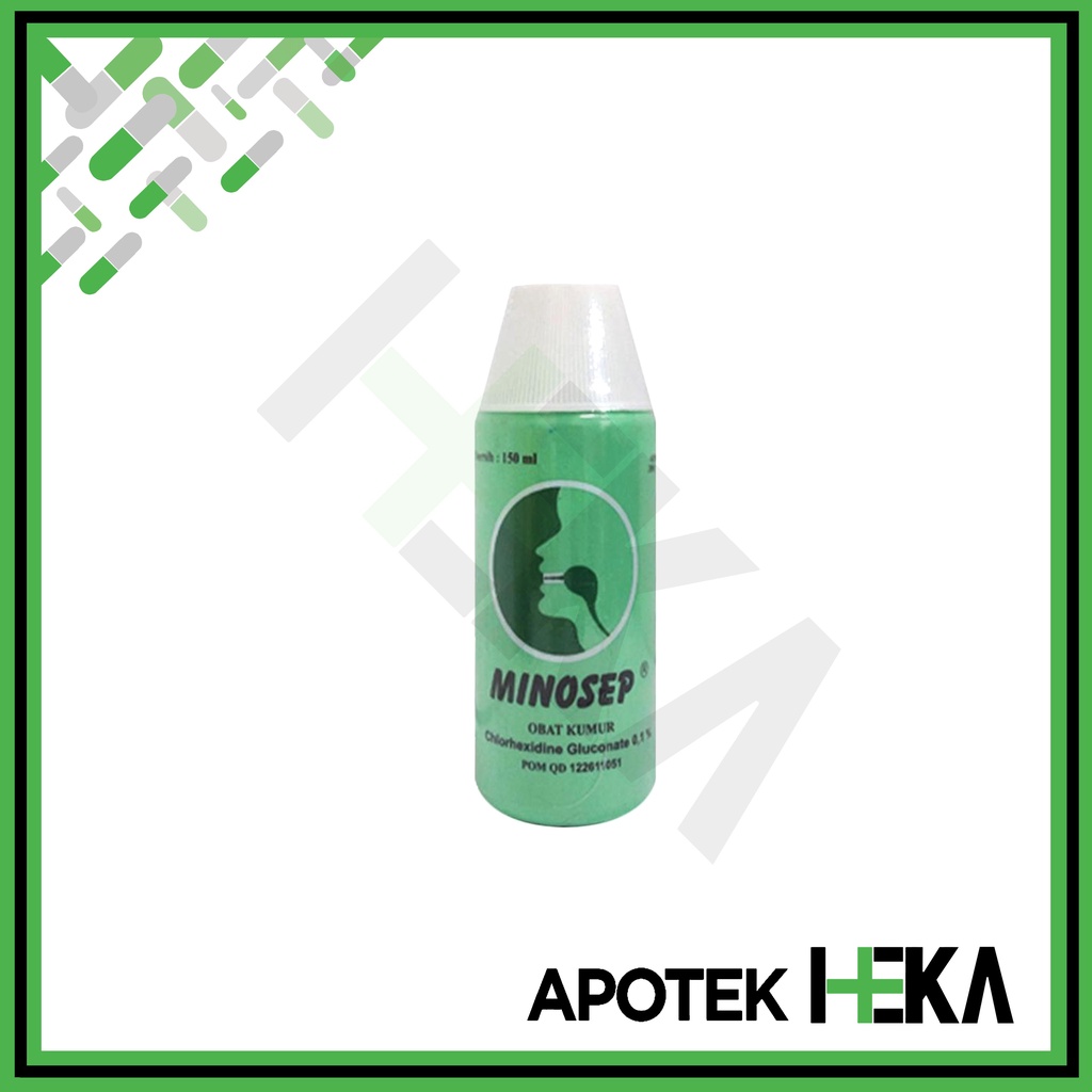 Minosep Obat Kumur 150 ml 0.1% 0.2% Hijau Merah (SEMARANG)