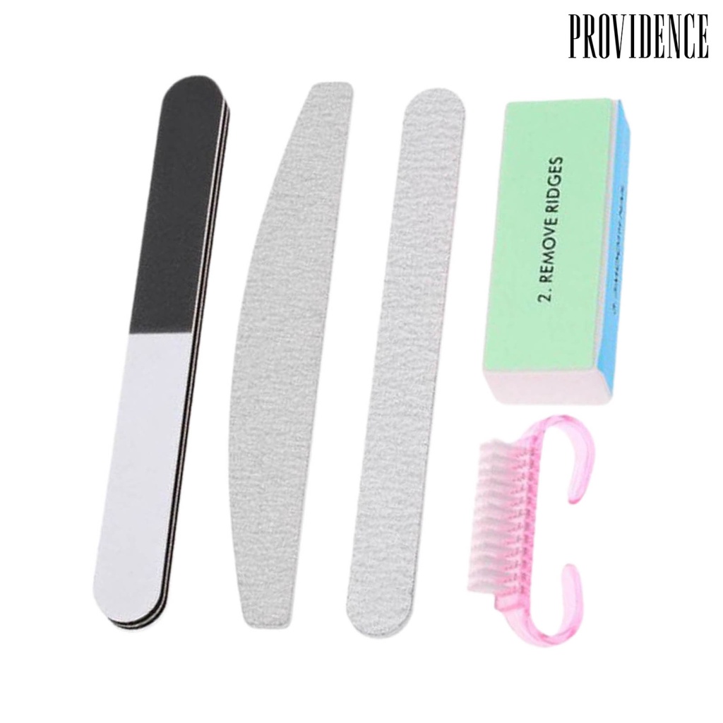 Providence 5pcs / Set Kikir Kuku Sturdy Bahan Eva Untuk Manicure / Nail Art Wanita