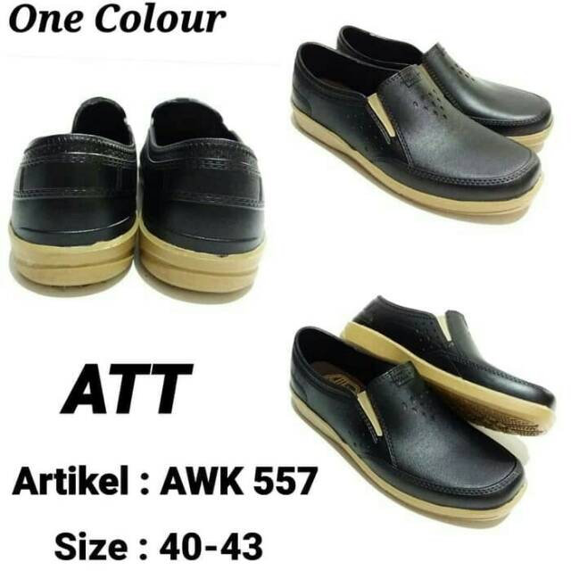 SEPATU PANTOFEL PRIA ATT AWK 557 FULL KARET EMPUK NYAMAN