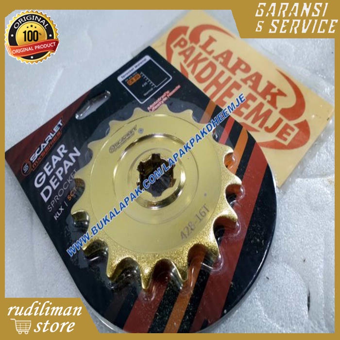 GEAR DEPAN 428 16 KLX 150 DTRACKER SCARLET ORIGINAL STEEL GOLD GER KLX150 GER NOT SSS DID TK LAPAK