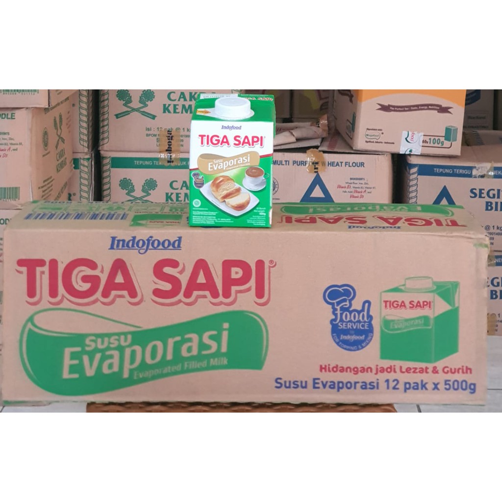 

SUSU EVAPORASI TIGA SAPI 500 ML, 1 KARTON