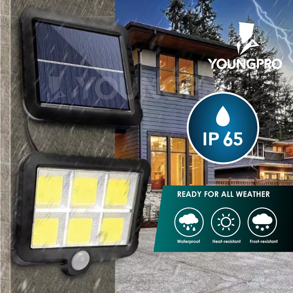 YOUNGPRO YSF-120 - Lampu Solar 120 LED 3 Mode Cahaya + Panel Surya